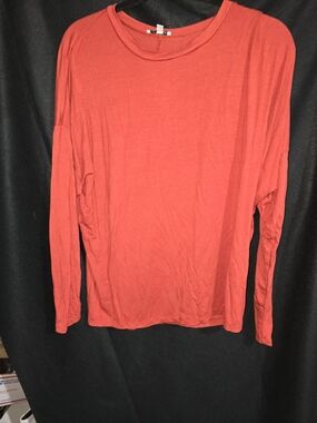 white birch Vibrant Coral-Red Long Sleeve Tee
